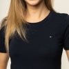T-shirt Tommy Hilfiger koszulka bluzka damska granatowa małe logo
